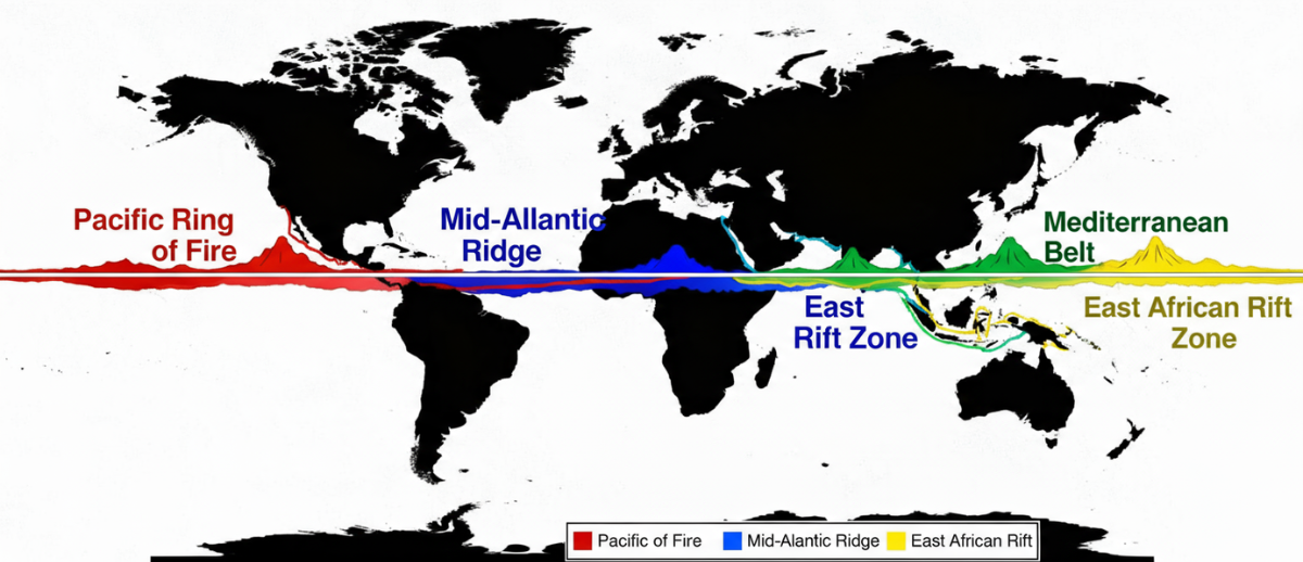 Global Distribution of Volcanoes