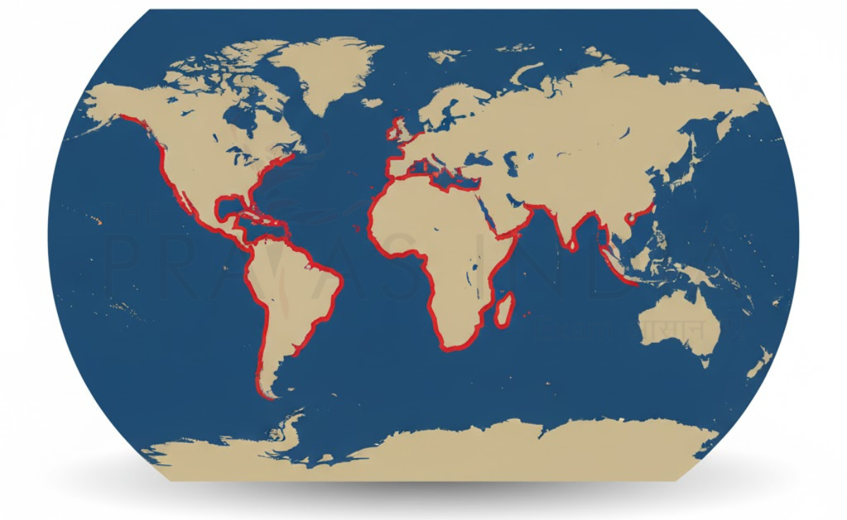 Ring of Fire – Tectonic Dynamics, Hazards, and Global Significance 2 Pacific Ring of Fire Highlighted on World Map