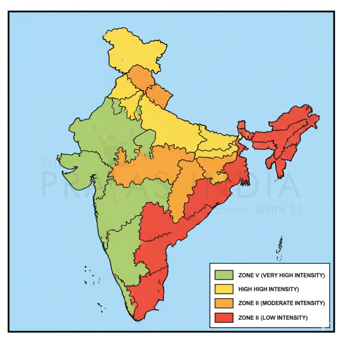 seismic zones II III IV V
