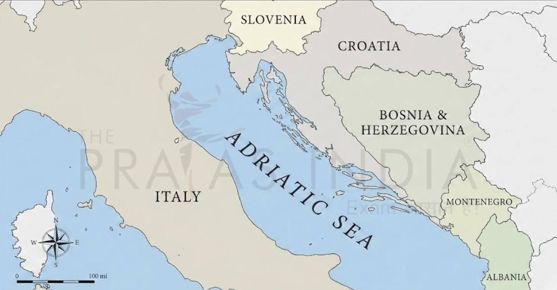 Adriatic Sea Location Map – The Prayas India