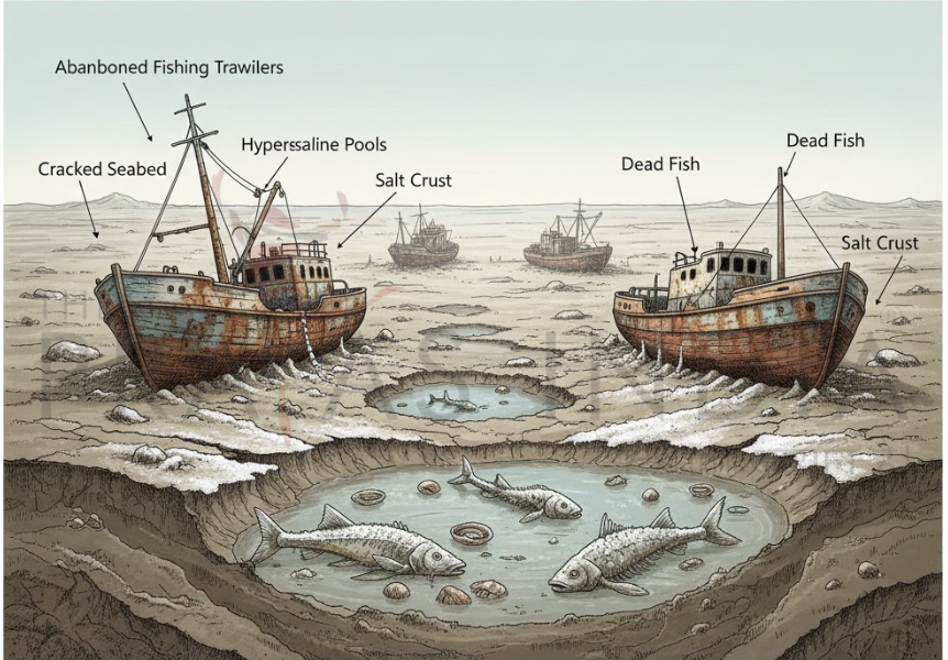 The Aral Sea 5 Aral Sea Ecology Illustration