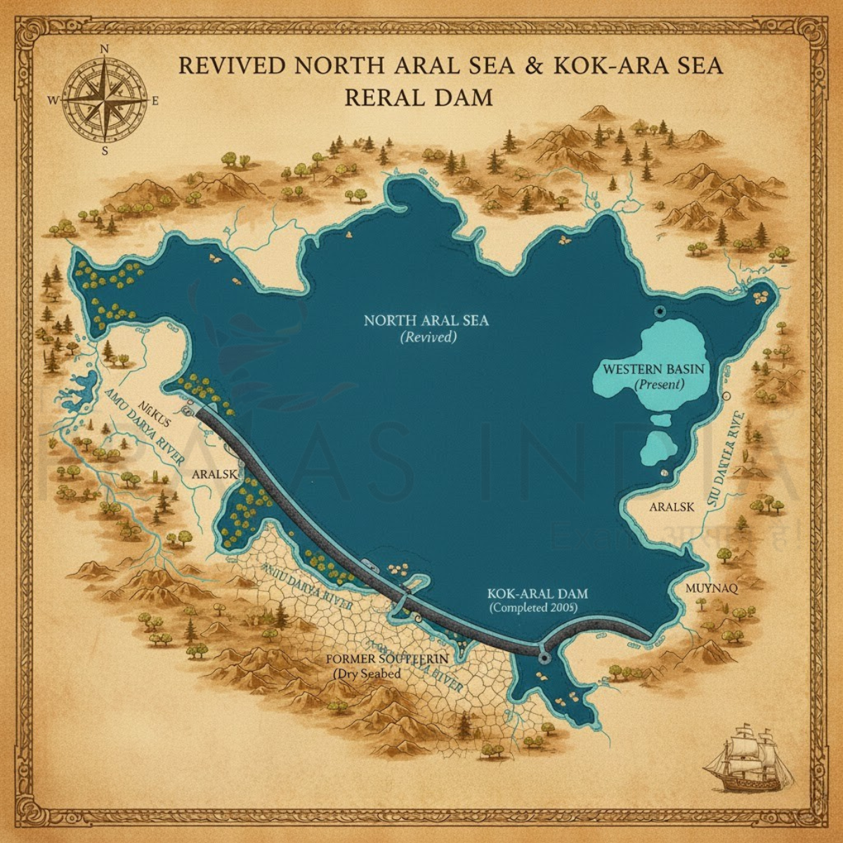 The Aral Sea 7 Aral Sea vs Caspian Sea vs Dead Sea