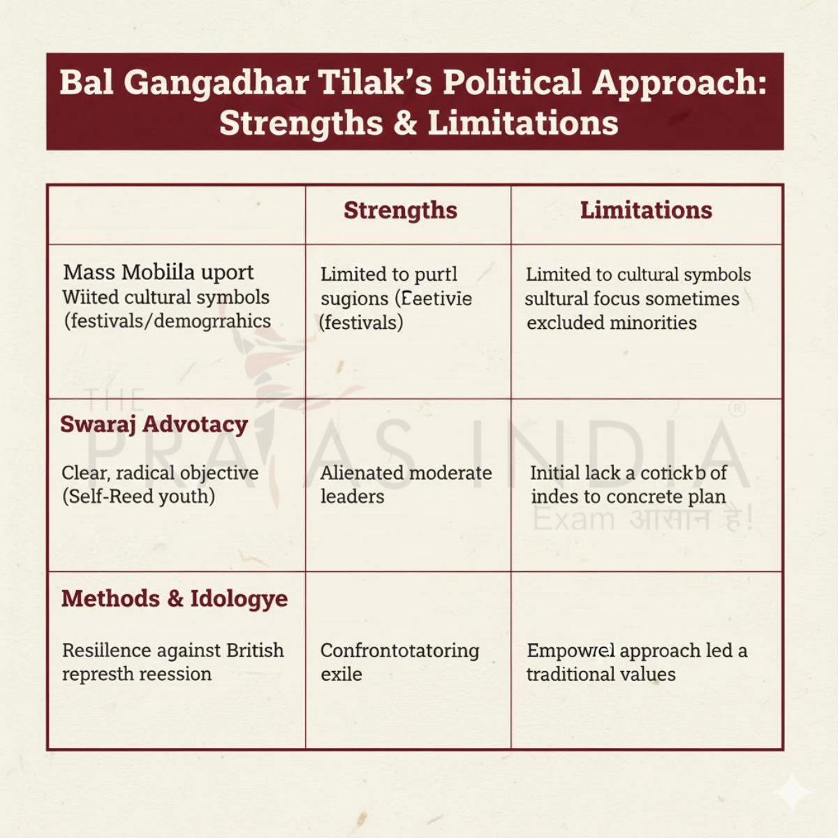 Bal Gangadhar Tilaks political approach