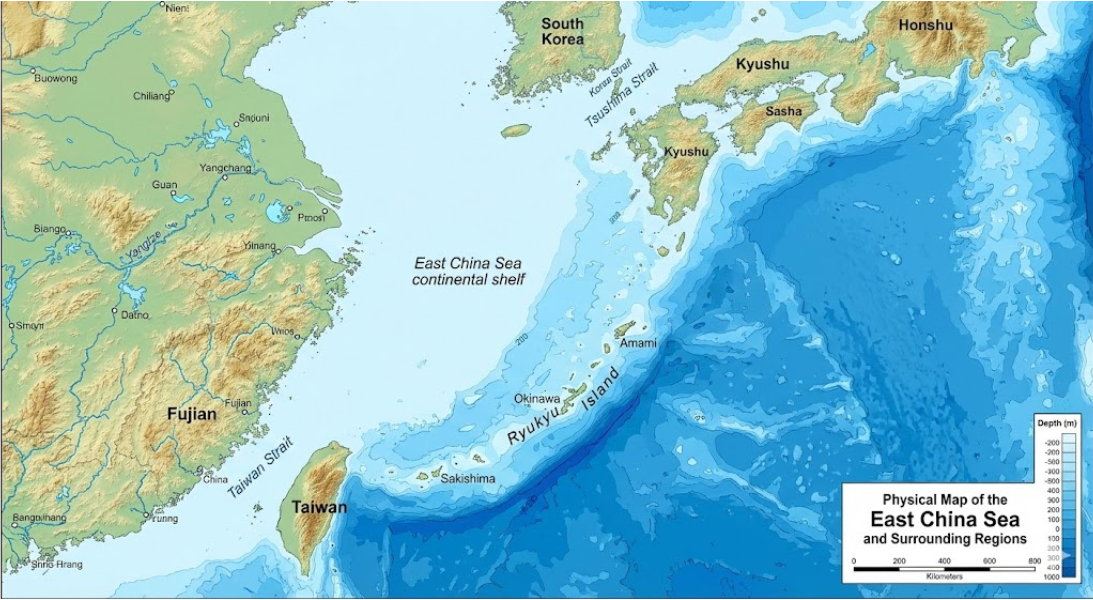 East China Sea Map The Prayas India