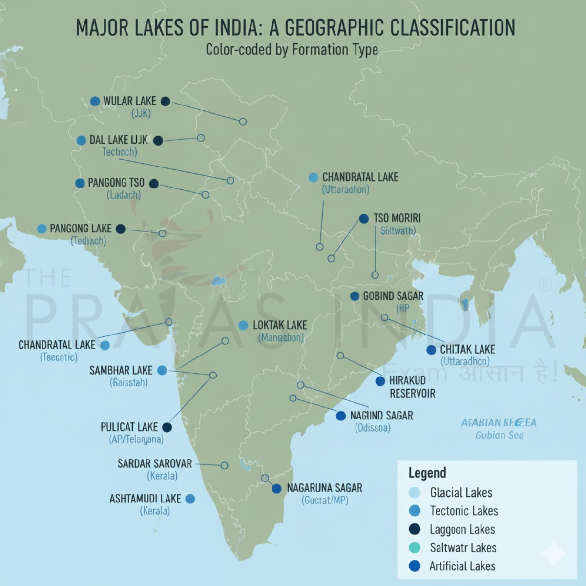 Important Lakes in India 4 Important Lakes