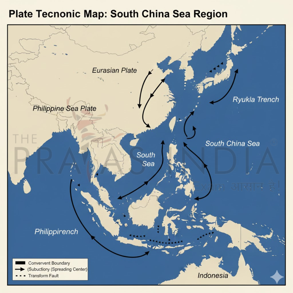 South China Sea Plate Tecnonic Map