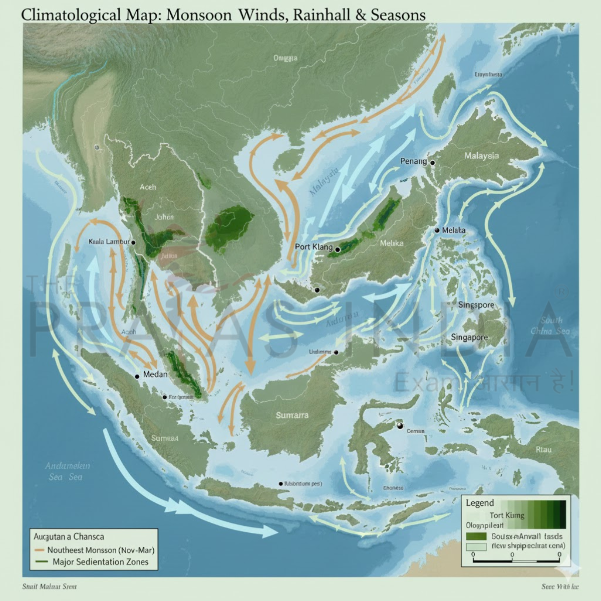 Strait of Malacca Climatological Map
