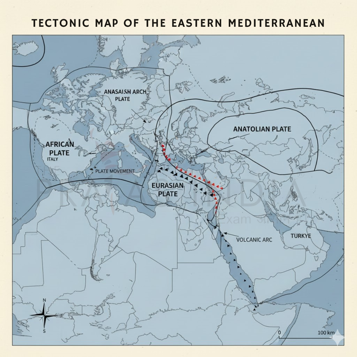 Aegean Sea: Location, Geology, Islands, Geopolitics & Climate Significance 3 Tectonic map of the Eastern Mediterranean