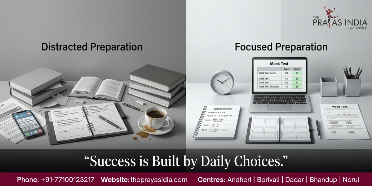 Success Habits You Can Build with The Prayas India During CAT Preparation 2 Productive CAT aspirant vs distracted CAT aspirant
