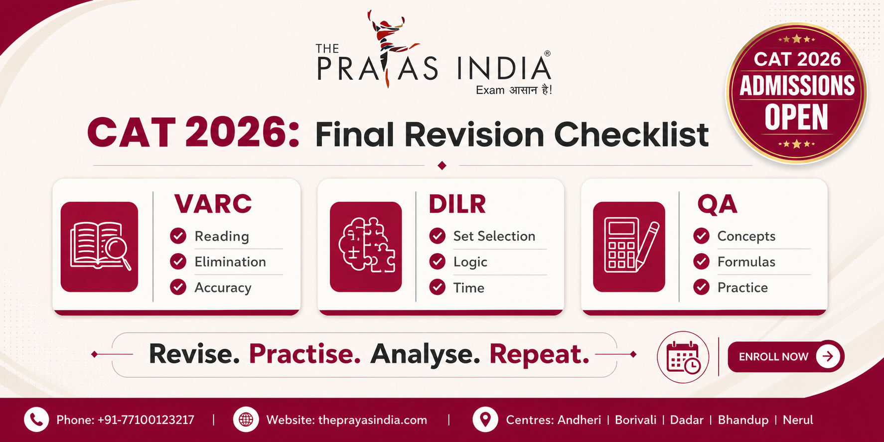 CAT 2026 Final Revision Strategy