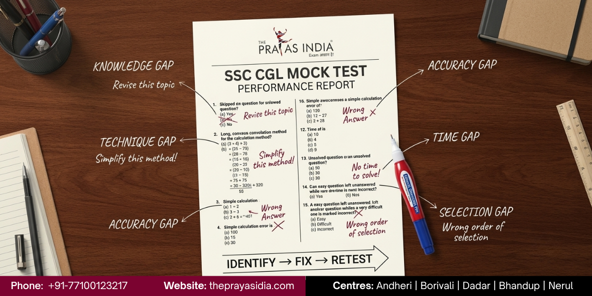 SSC CGL 2026 Mock Test Strategy: Analyse Tests & Improve Score 2 SSC CGL 2026 Mock Test Strategy: Analyse Tests & Improve Score