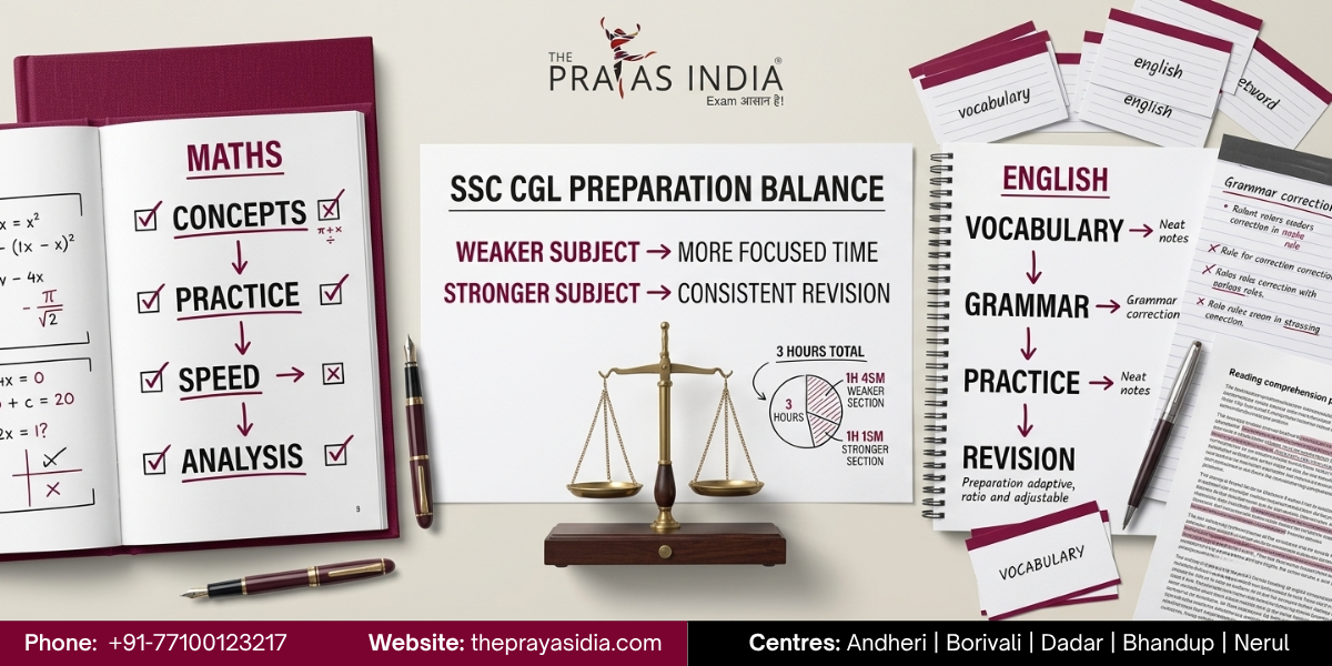 SSC CGL English vs Maths: How to Divide Preparation Time