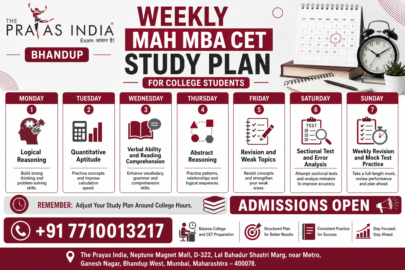 MBA CET Preparation Along with College