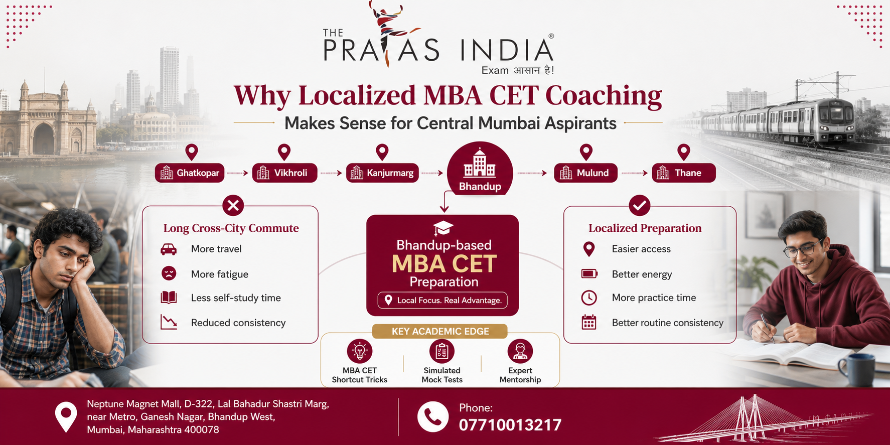How Travel Burnout Kills MBA CET Percentile | Central Mumbai Guide