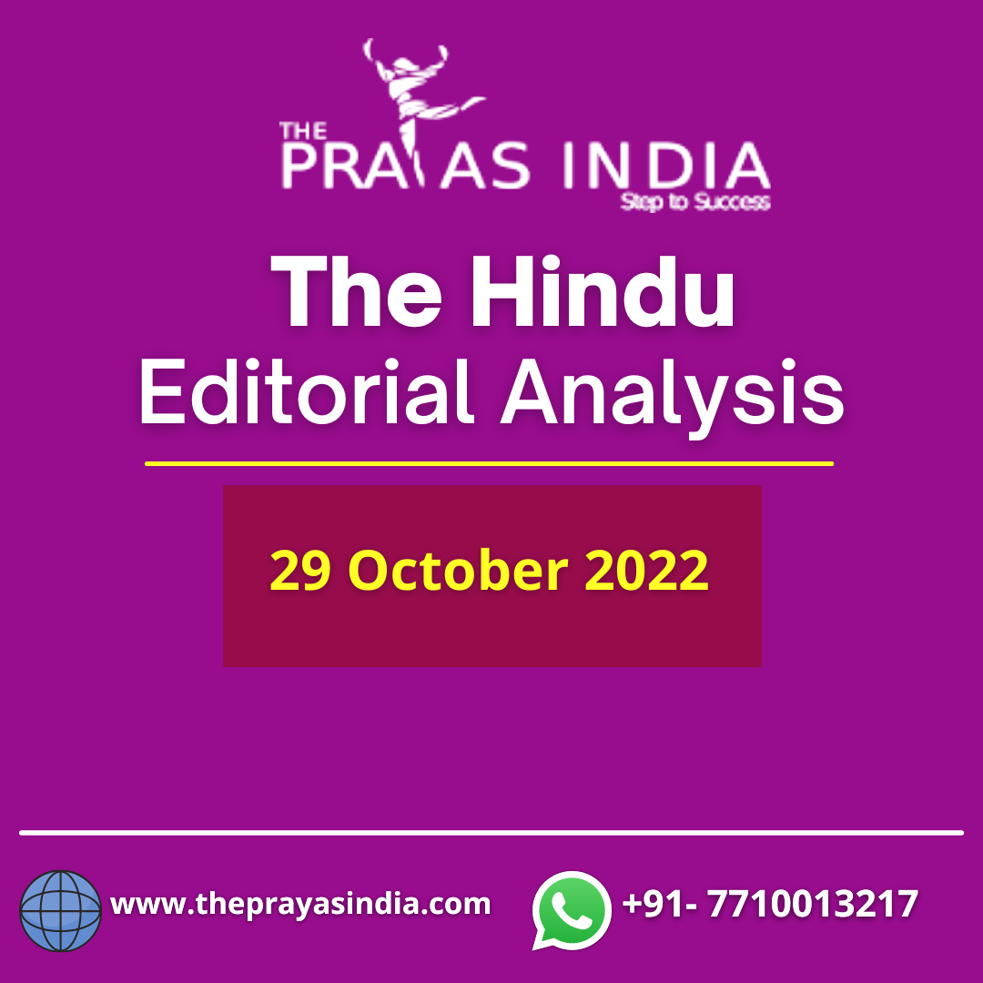 29 October 2022 The Hindu The Prayas India