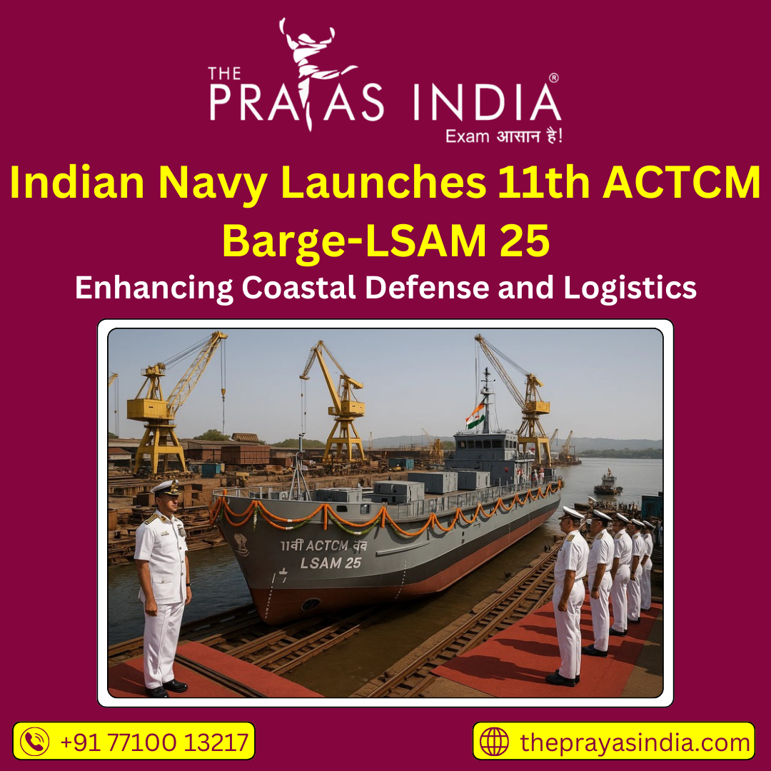 Indian Navy Launches 11th ACTCM Barge-LSAM 25