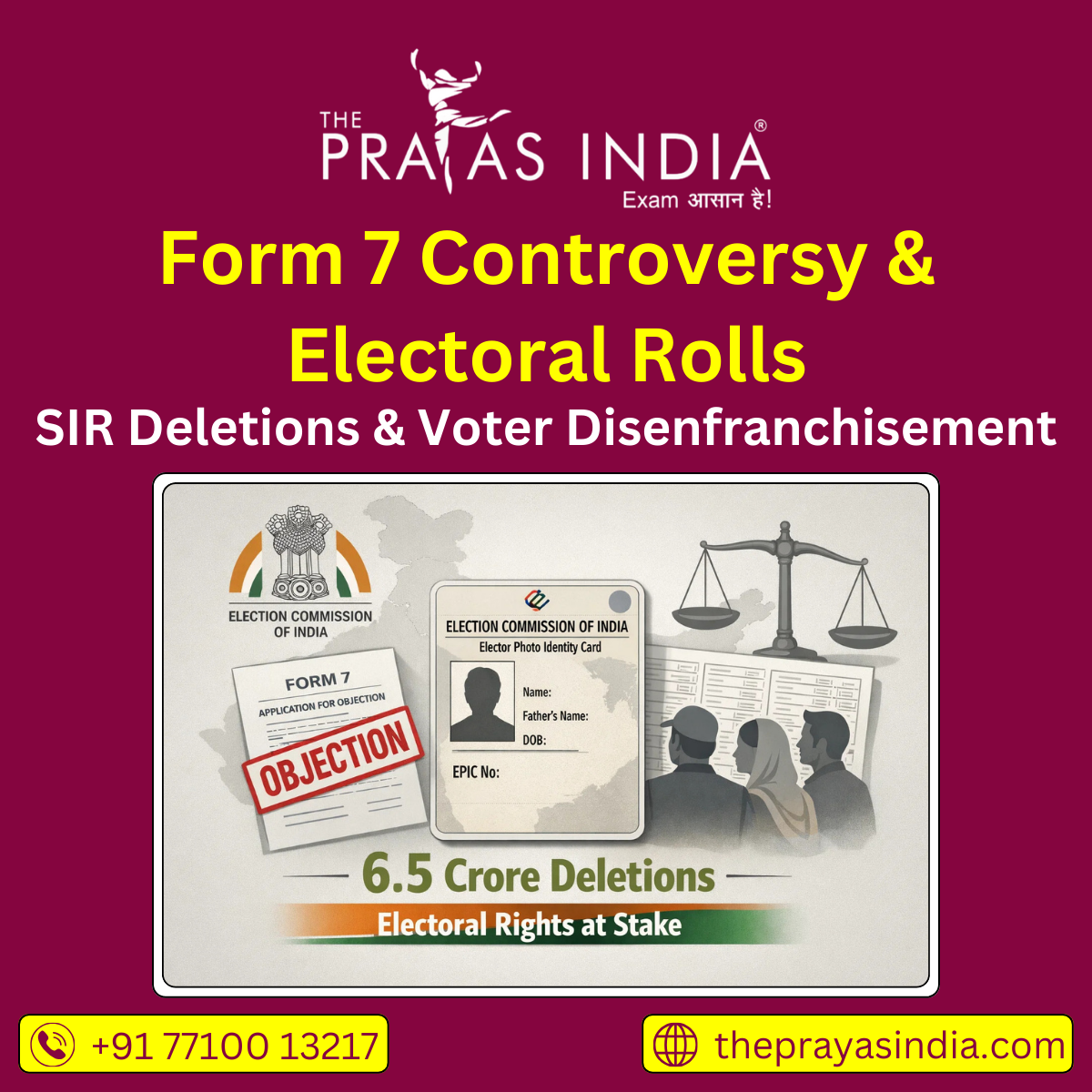 Form 7 Controversy & Electoral Rolls - The Prayas India