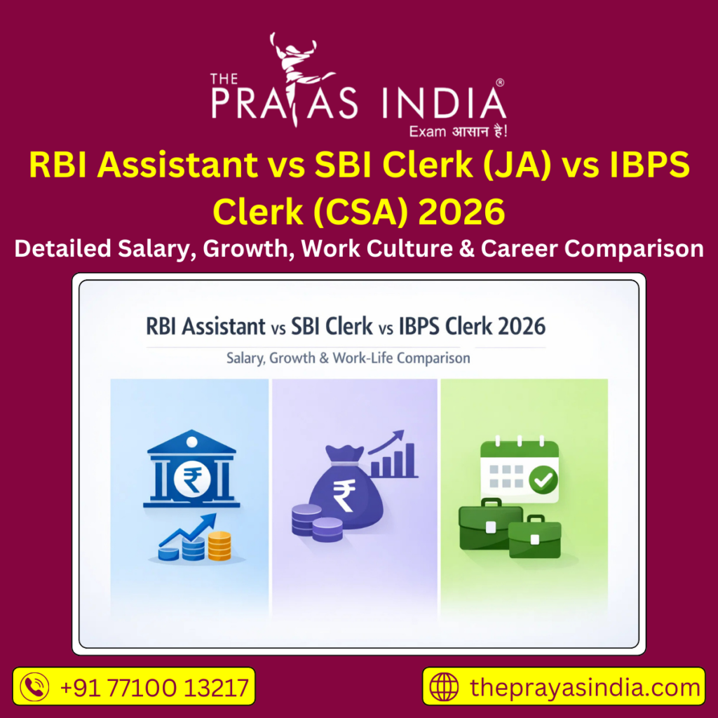 RBI Assistant vs SBI Clerk (JA) vs IBPS Clerk (CSA) 2026