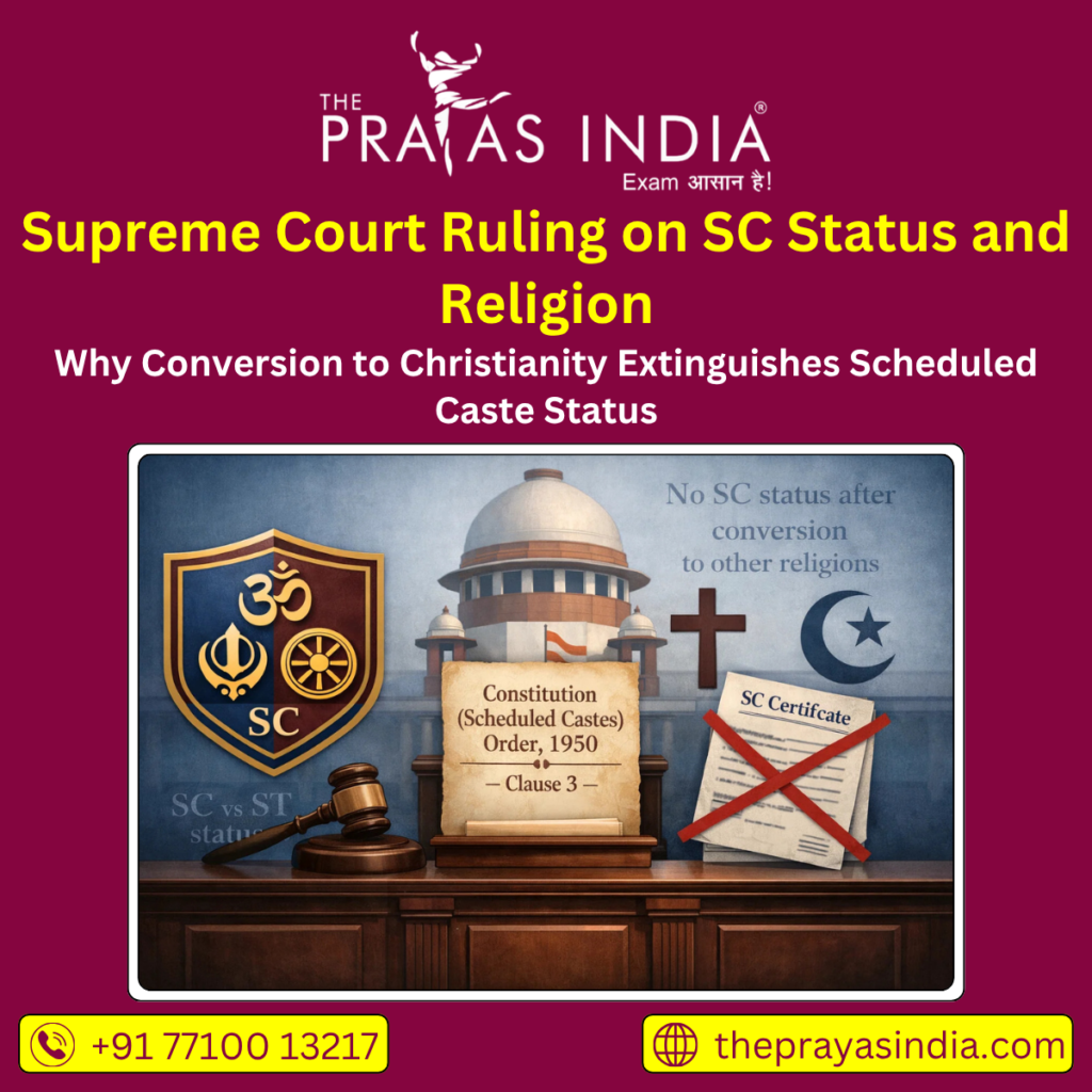 Supreme Court Ruling on SC Status and Religion