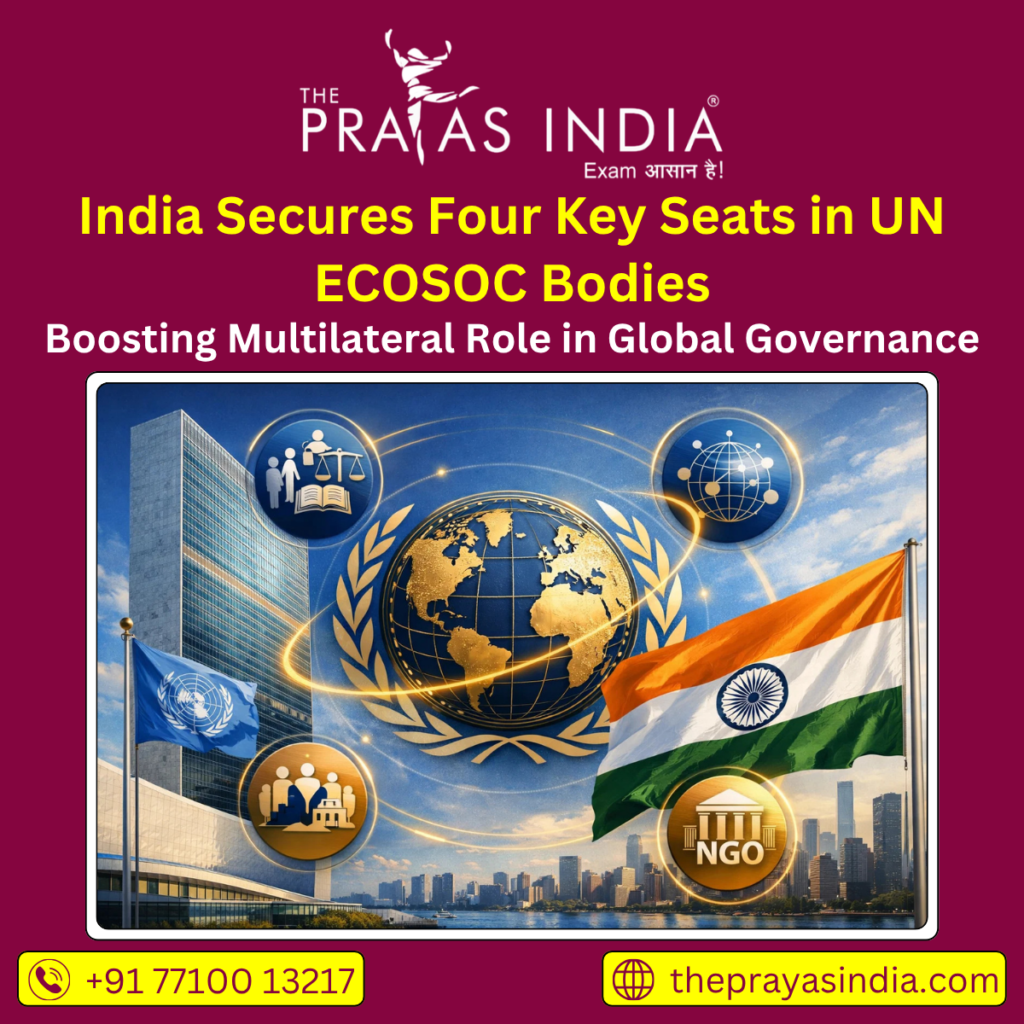 India Secures Four Key Seats in UN ECOSOC Bodies