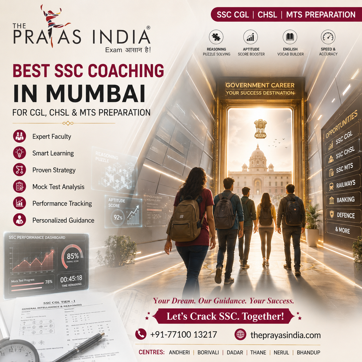 Best SSC Coaching in Mumbai for CGL, CHSL & MTS Preparation
