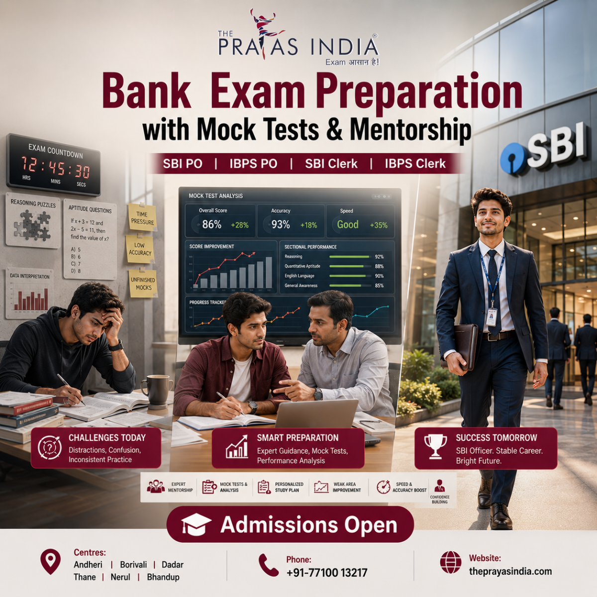 Bank Exam Preparation with Mock Tests & Mentorship