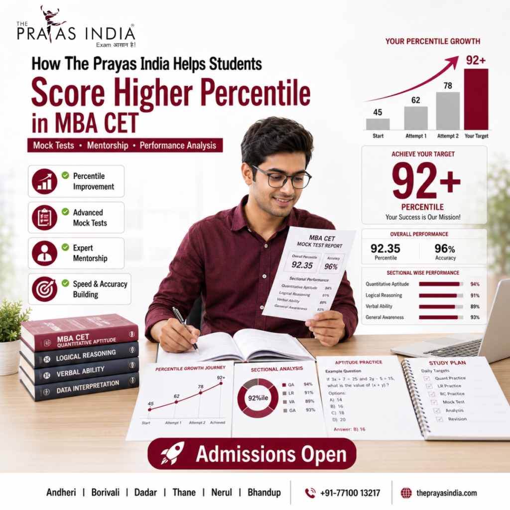 How The Prayas India Helps Students Score Higher Percentile in MBA CET