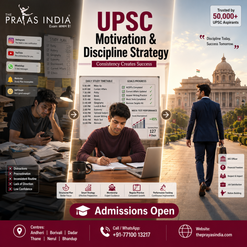 UPSC Preparation Motivation & Discipline Strategy