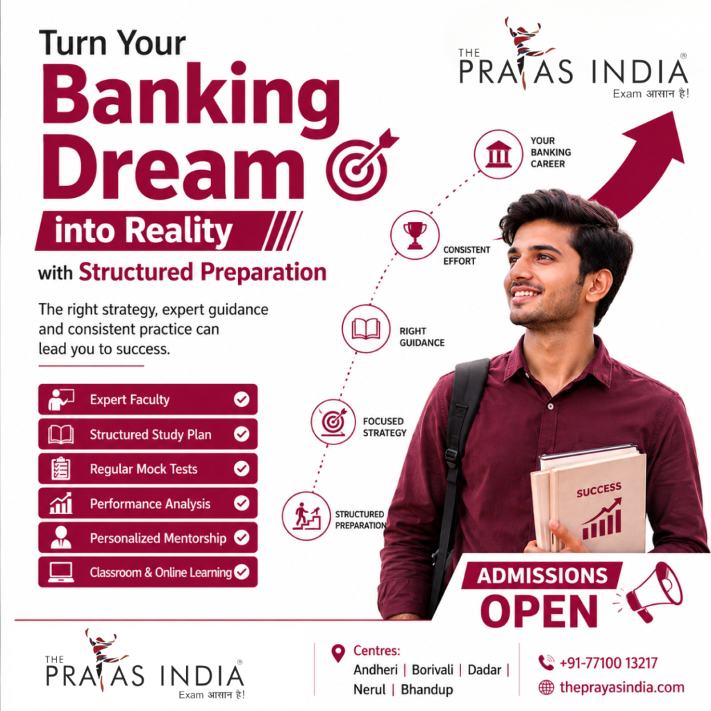 Turn Your Banking Dream into Reality with Structured Preparation The Prayas India