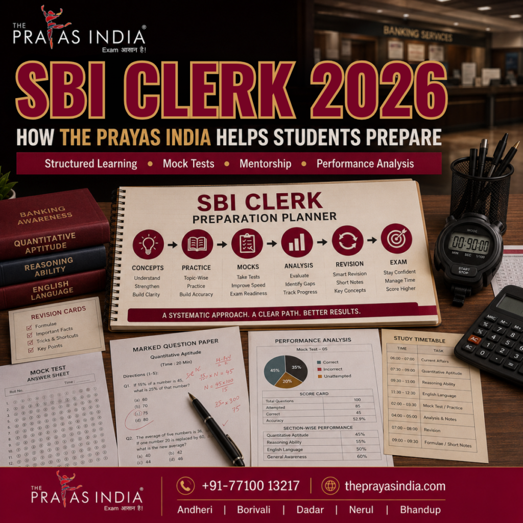 How The Prayas India Helps Students Prepare for SBI Clerk 2026