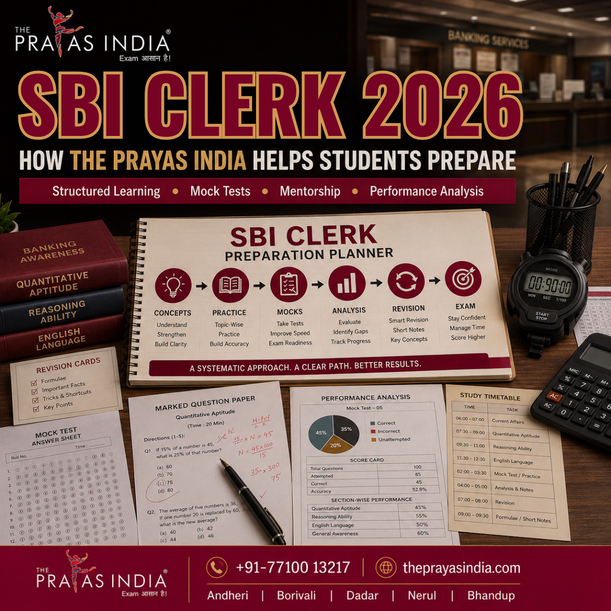 How The Prayas India Helps Students Prepare for SBI Clerk 2026