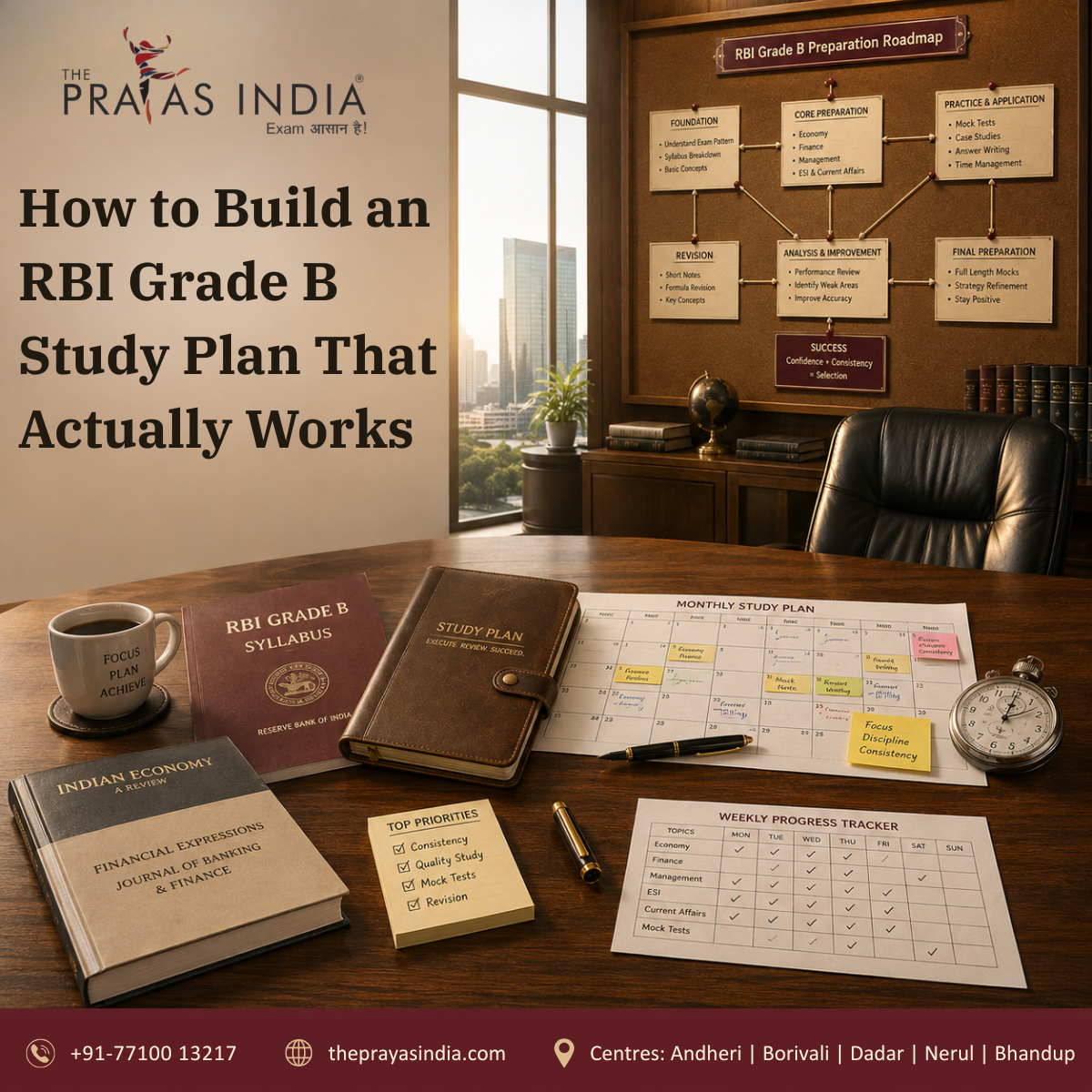 How to Build an RBI Grade B Study Plan That Actually Works