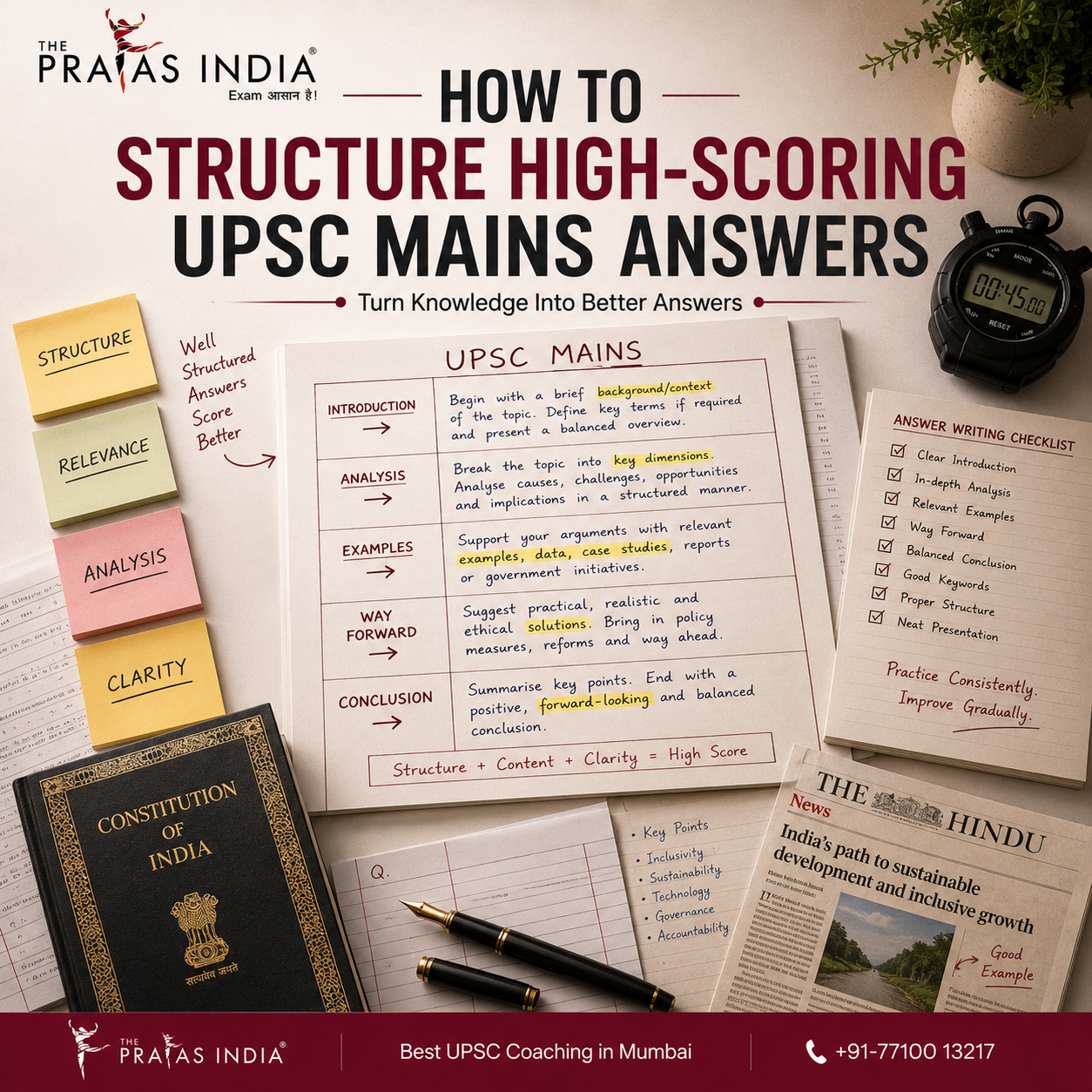 How to Structure High-Scoring UPSC Mains Answers