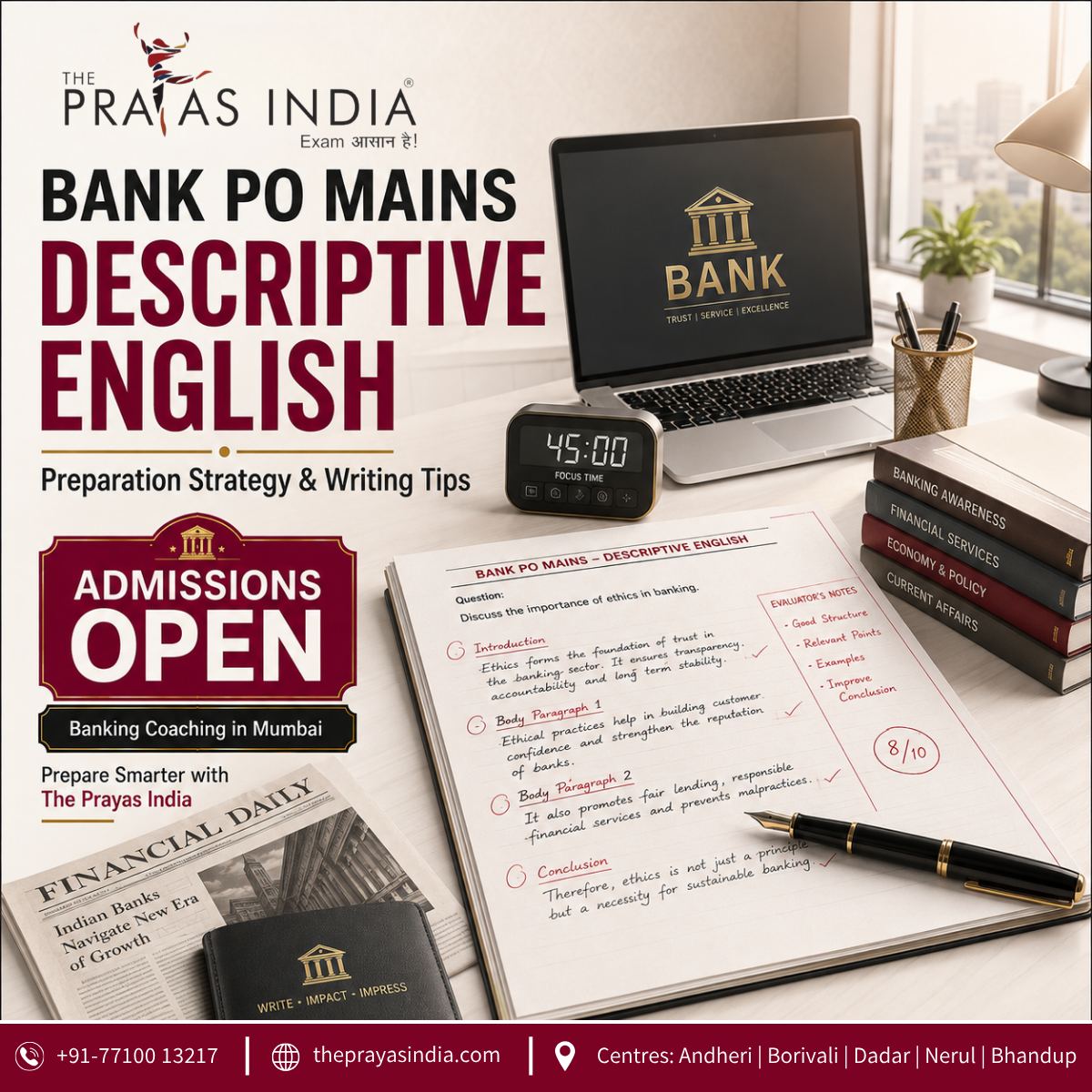 Bank PO Mains Descriptive English: Preparation Strategy and Writing Tips