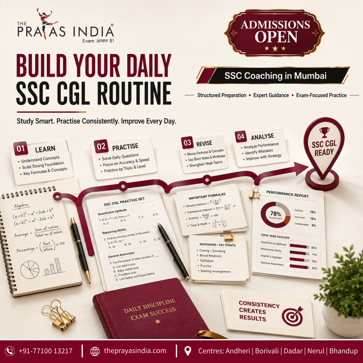 How to Build a Daily SSC CGL Study Routine