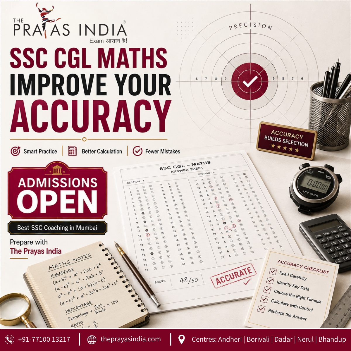 How to Improve Accuracy in SSC CGL Maths