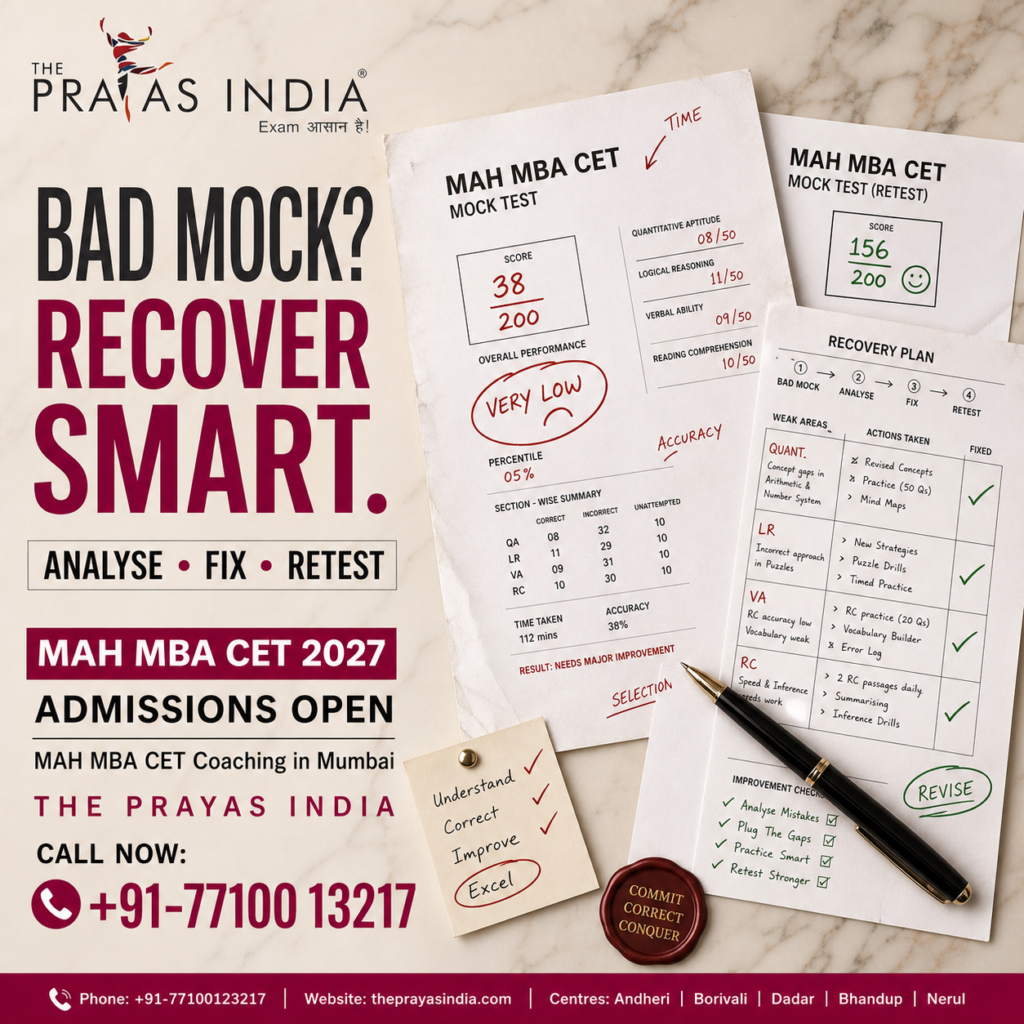 How to Recover From a Bad MAH MBA CET Mock Test
