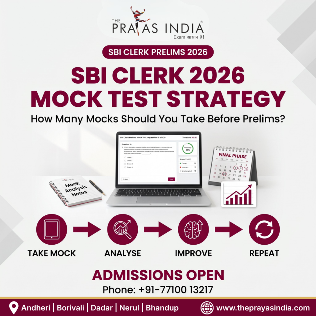 SBI Clerk 2026 Mock Test Strategy: How Many Mocks Before Prelims