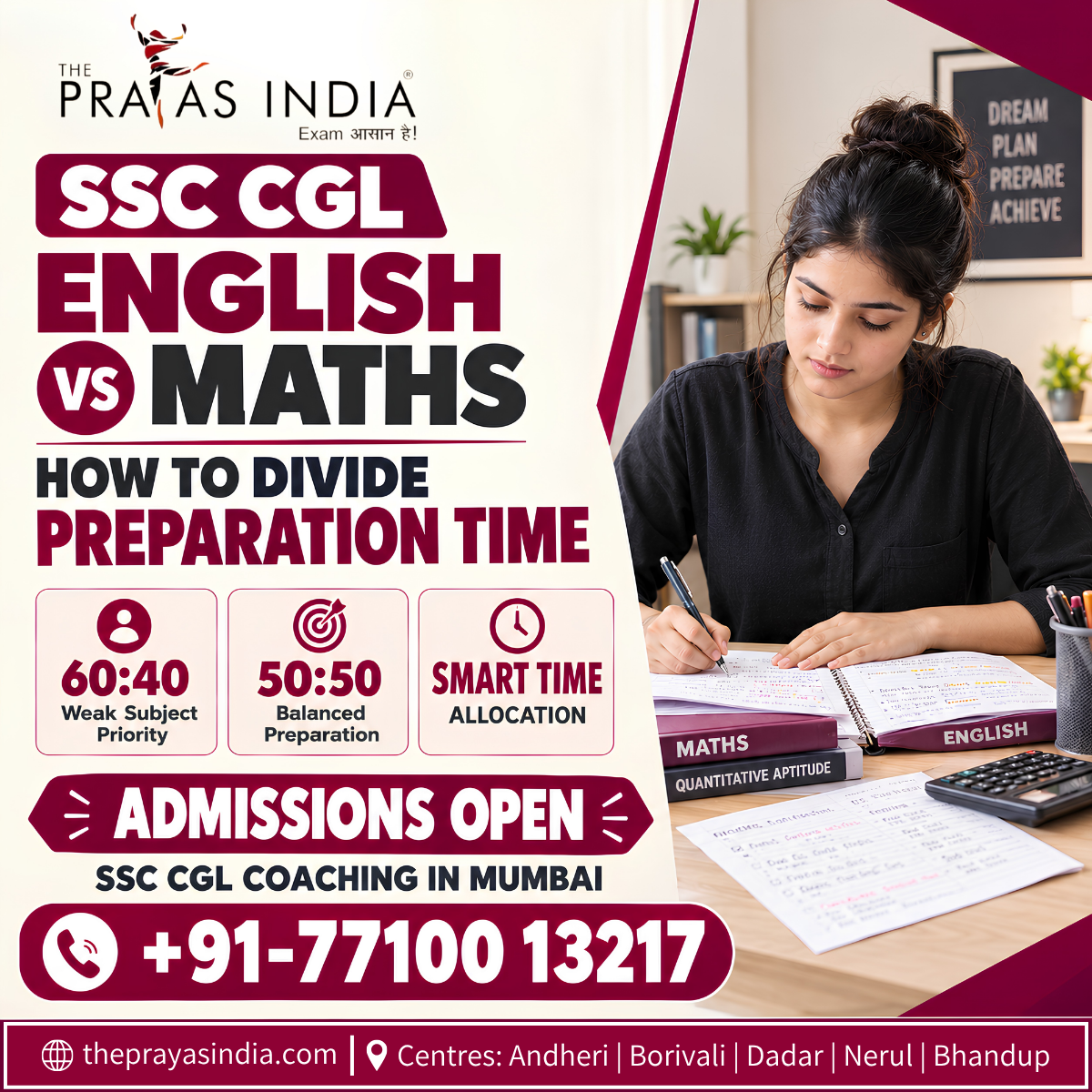 SSC CGL English vs Maths: How to Divide Preparation Time