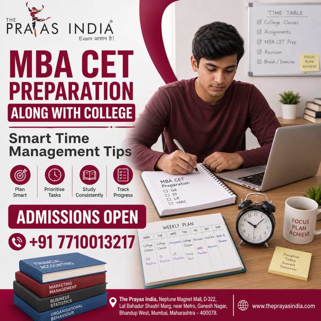 MBA CET Preparation Along with College