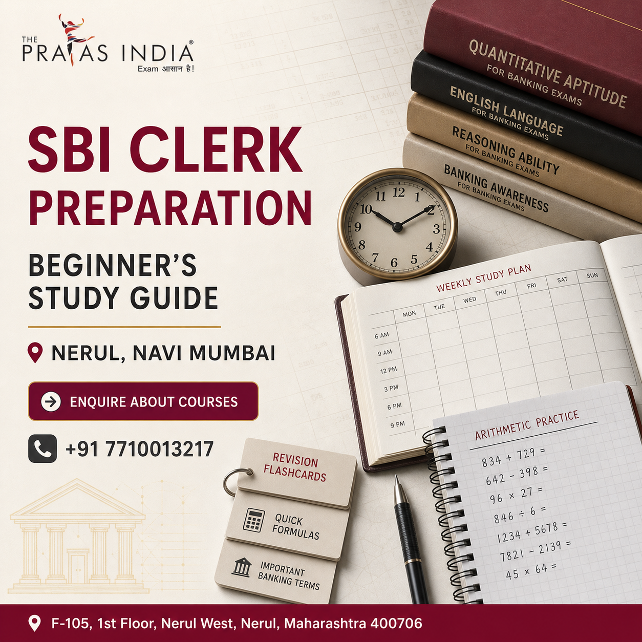 SBI Clerk Preparation Tips for Beginners in Nerul
