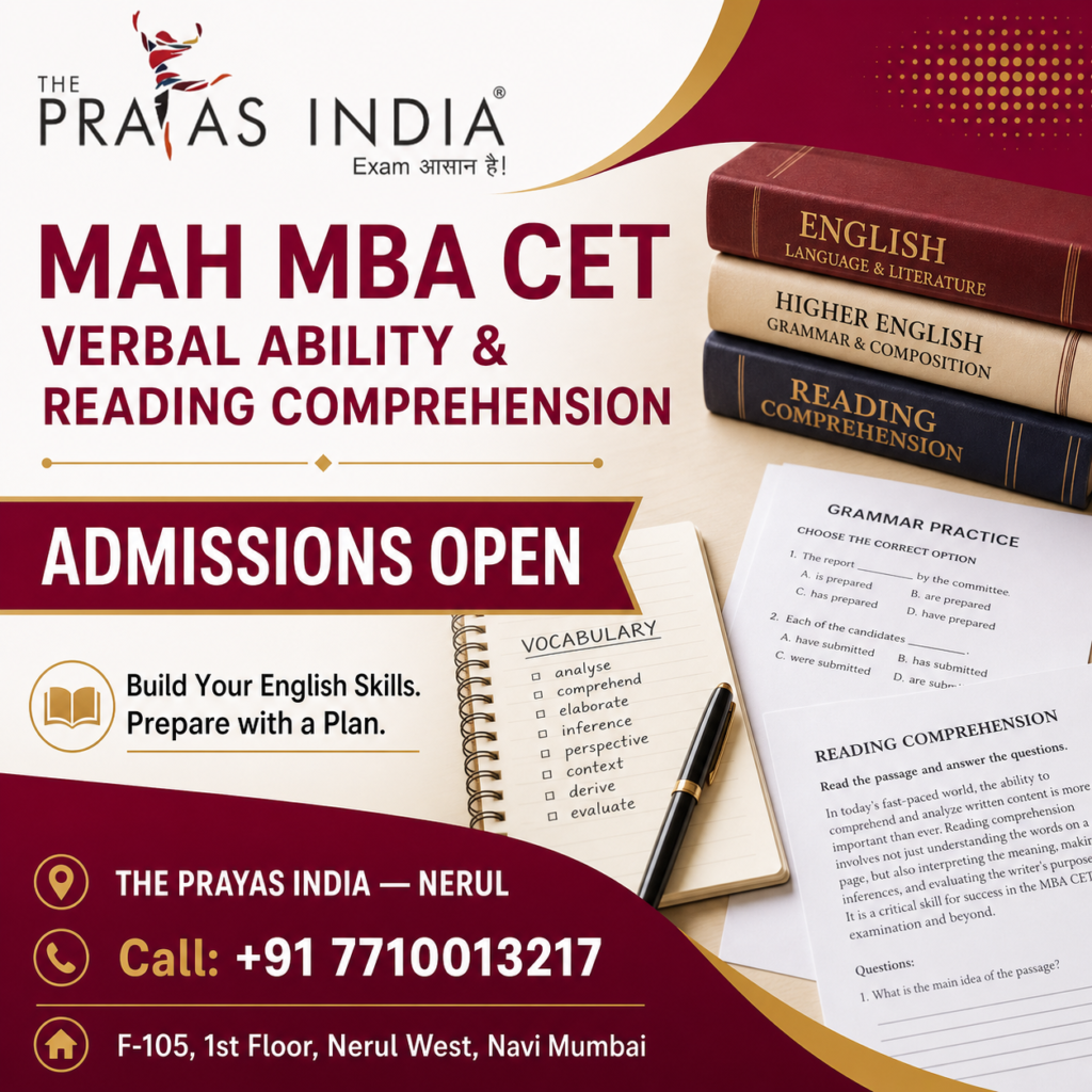 Verbal Ability & Reading Comprehension for MAH MBA CET